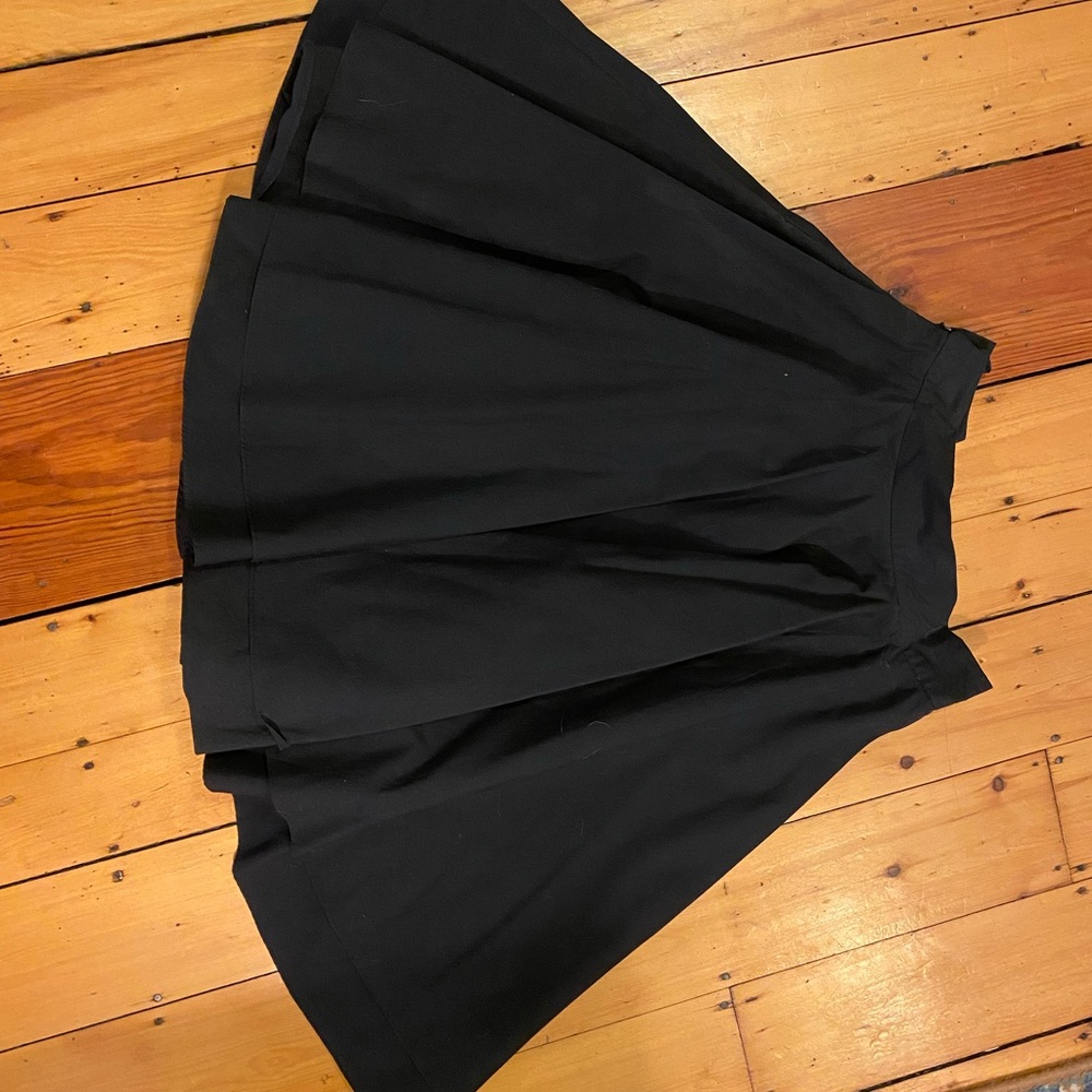 Black Flared midi Skirt